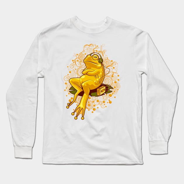 FROGGIE ON RELAX MODE Long Sleeve T-Shirt by ADAMLAWLESS